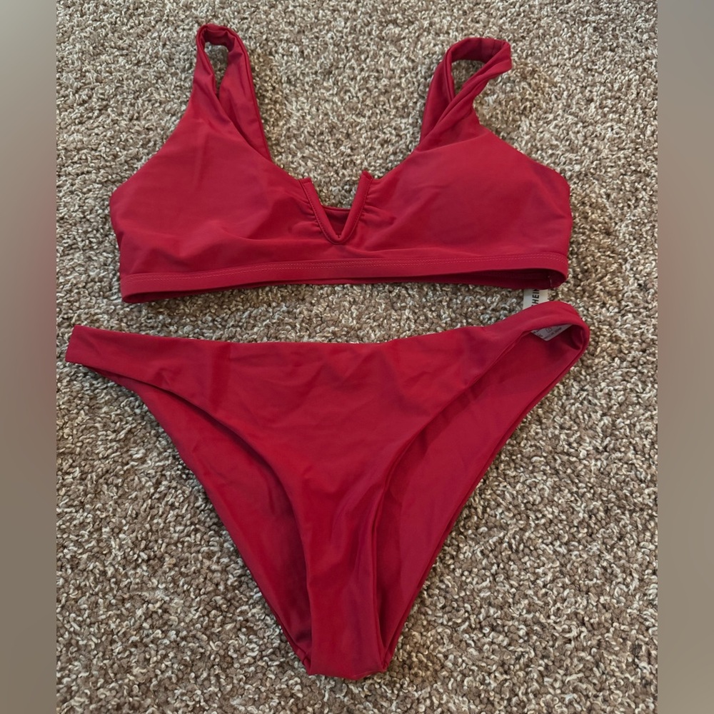 SHEIN Bold Red Bikini Set